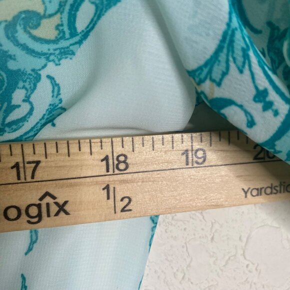 Antonio Melani Womens Dress Size 8 Blue & Beige Baroque Print Polyester - Picture 9 of 10